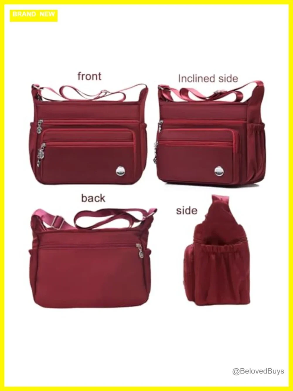 Women Crossbody Bag Shoulder Handbag Roomy Multiple Pockets Purse Tote Satchel